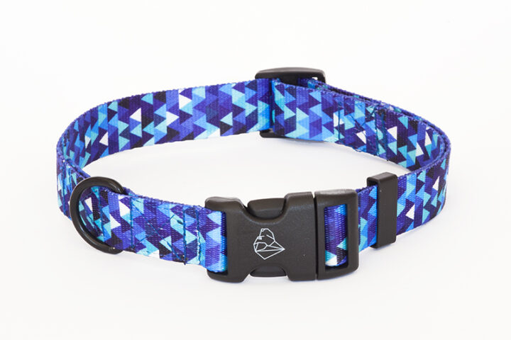 Dog collar with DURAFLEX buckle, Shine in Blue collection