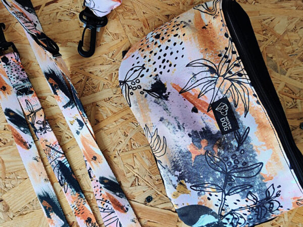 nerka spacerowa rose gold - idealna torba na piłkę, smakołyki i bidon z wodą