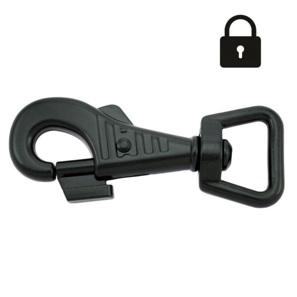 Carabiner with a lock 2 cm wide