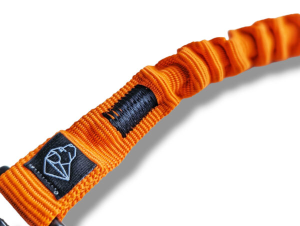 orange shock absorber clip for dog leash