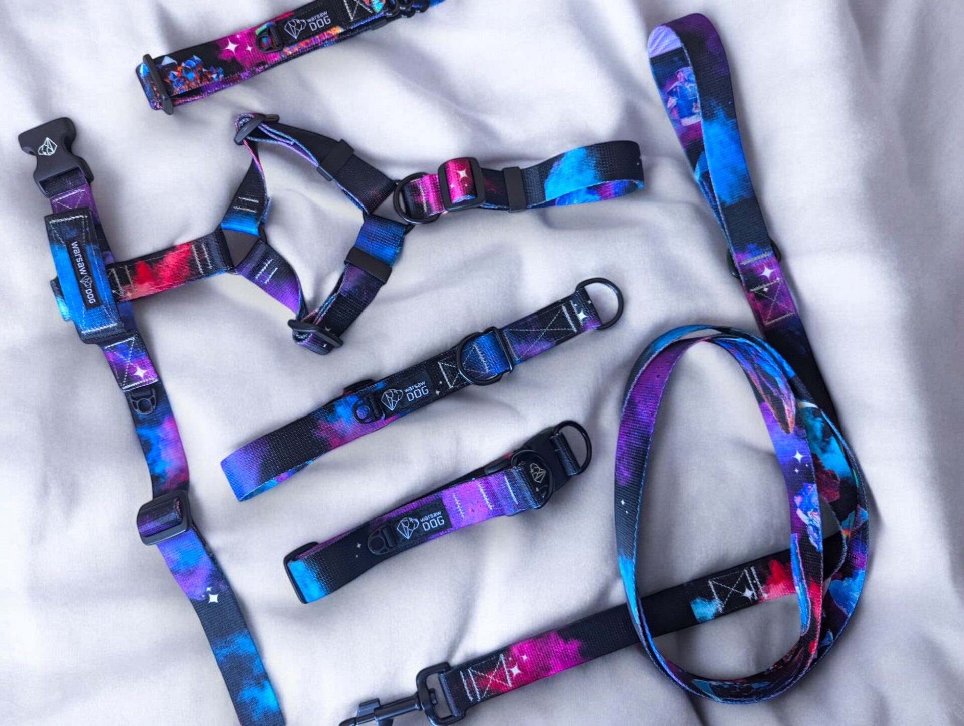 szelki kolorowe dla psa proszek holi wzór nadruk można prać w pralce