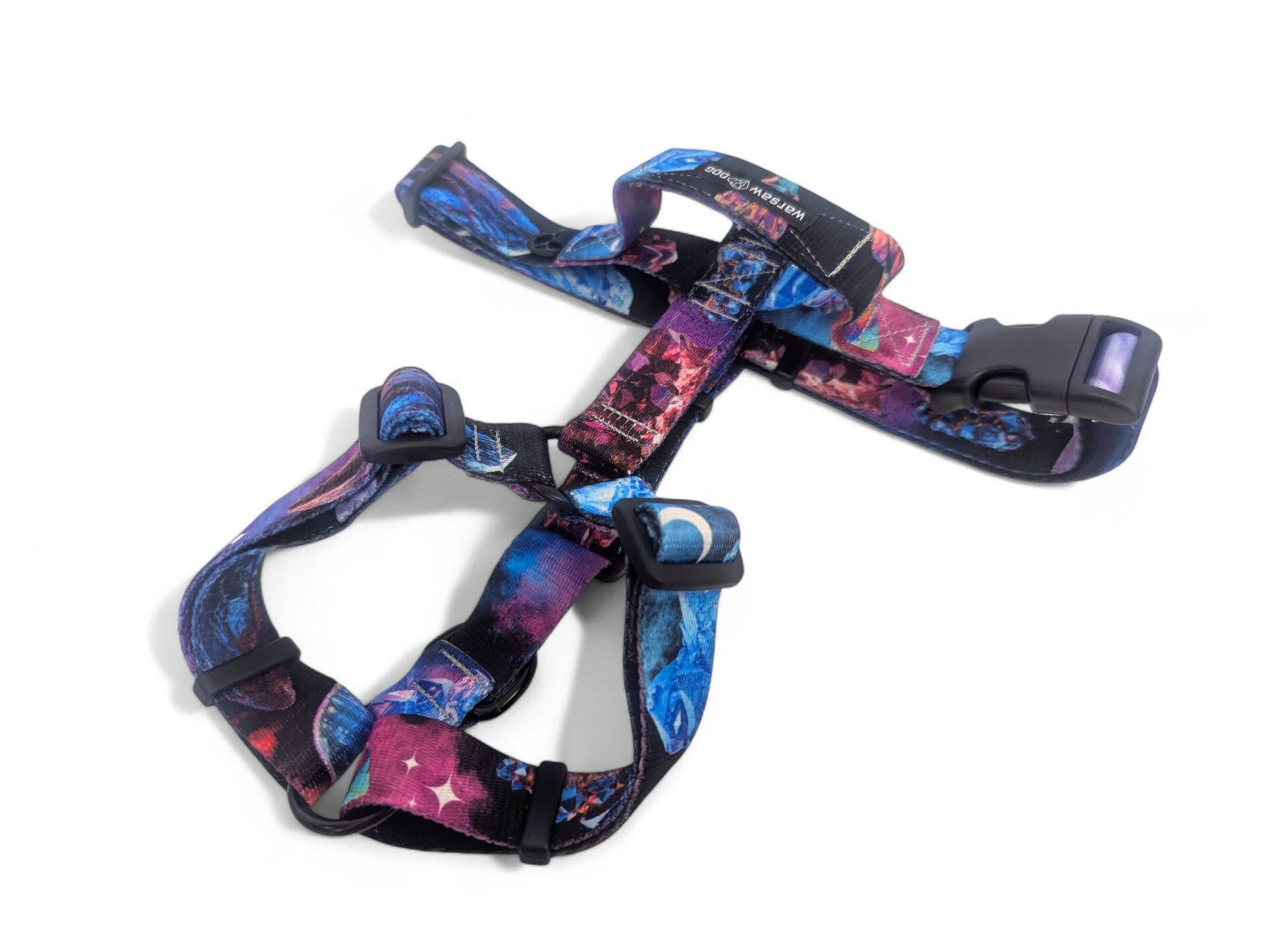 szelki sportowe dla psa czarne z minerałami z uchwytem na grzbiecie szelki sportowe dla psa czarne z minerałami z uchwytem na grzbiecie