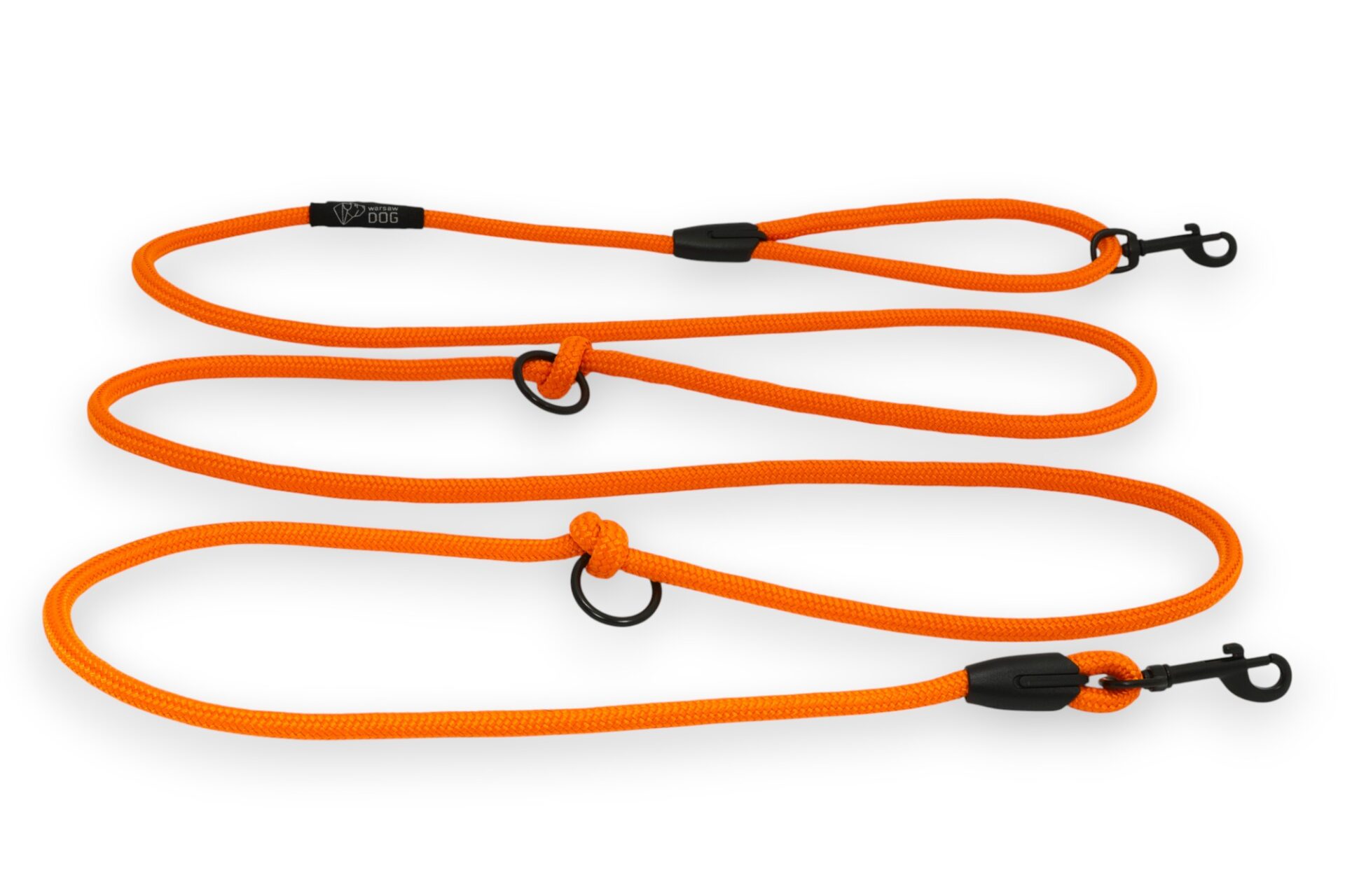 smycz z linki pomarańczowa neon przepinana regulowana warsaw dog smycz z linki pomarańczowa neon przepinana regulowana warsaw dog